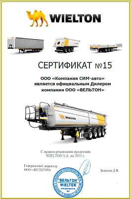 Сертификат WIELTON 2025 Сертификат WIELTON 2025